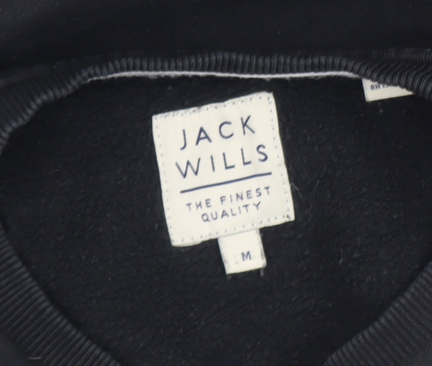 Mens UK Size M Jack Wills Black Pullover Sweatshirt