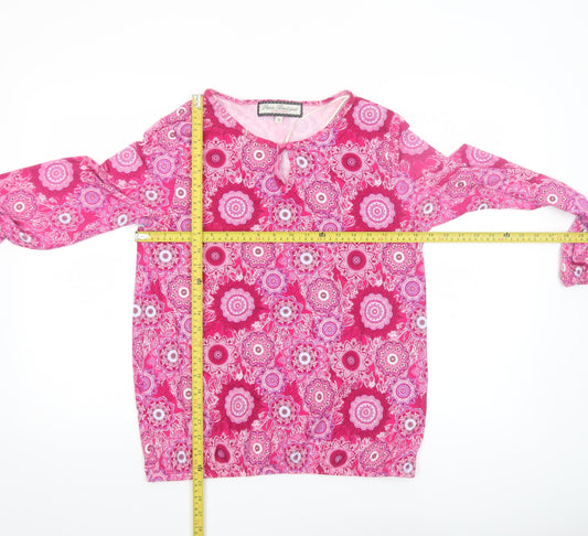 Womens UK Size 10 Paco Boutique Pink Tunic Blouse