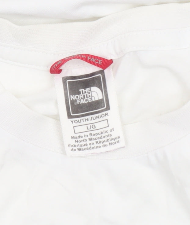 Boys UK Size L The North Face White Basic T-Shirt