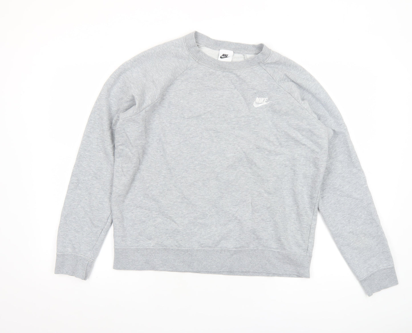 Womens UK Size L Nike Grey Pullover Sweatshirt