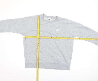 Womens UK Size L Nike Grey Pullover Sweatshirt