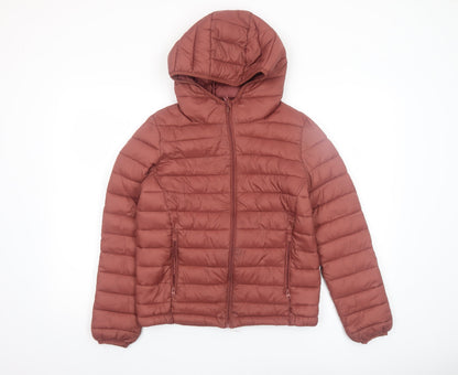 Womens UK Size 8 Pull & Bear Brown Puffer Jacket