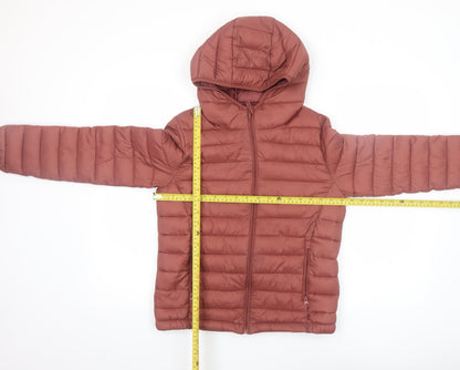 Womens UK Size 8 Pull & Bear Brown Puffer Jacket