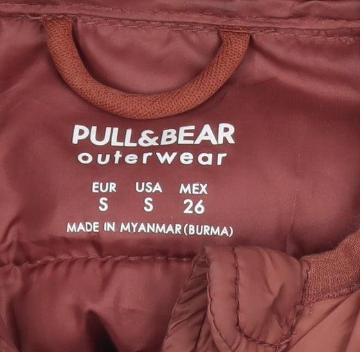 Womens UK Size 8 Pull & Bear Brown Puffer Jacket
