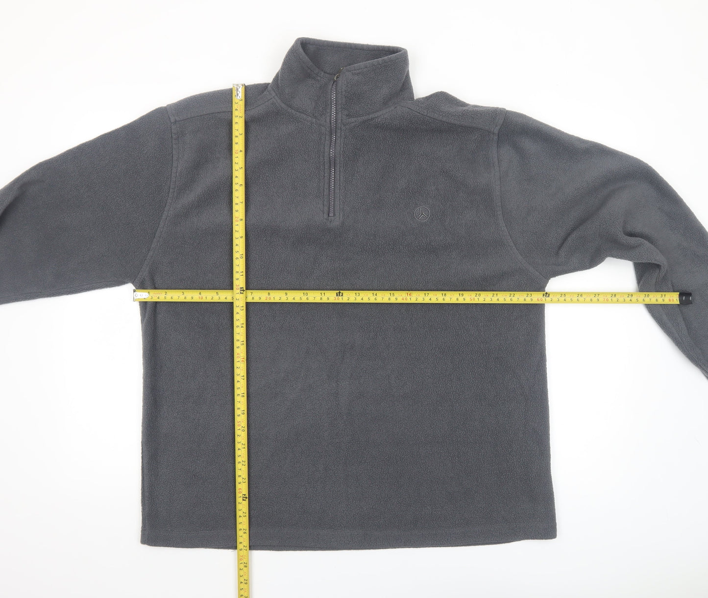 E-Bound Mens Grey Fleece 1/4 Zip Pullover Sweatshirt XL
