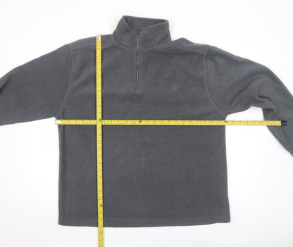 E-Bound Mens Grey Fleece 1/4 Zip Pullover Sweatshirt XL