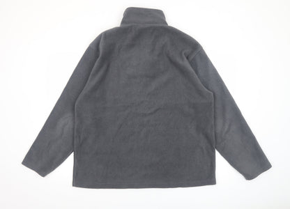 E-Bound Mens Grey Fleece 1/4 Zip Pullover Sweatshirt XL