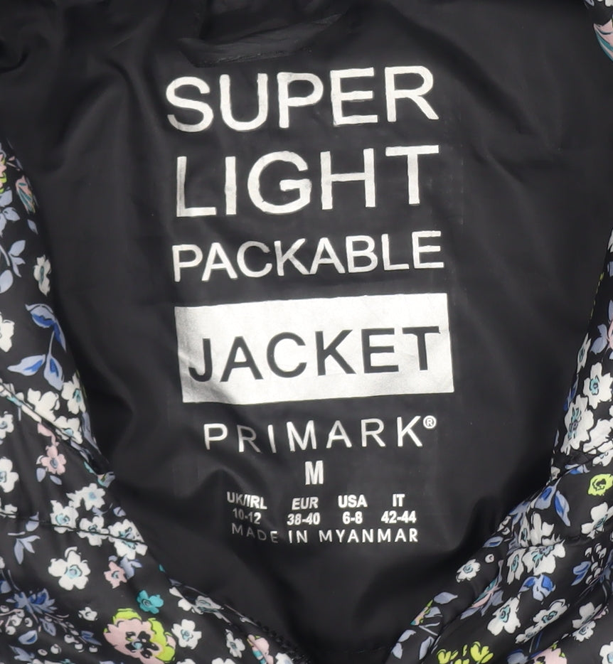 Womens UK Size M Primark Multicoloured Puffer Jacket