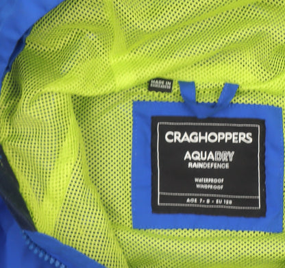 Boys UK Size 7 Years Craghoppers Blue Rain Coat