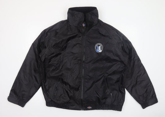 Mens UK Size XL Dickies Black Windbreaker Coat