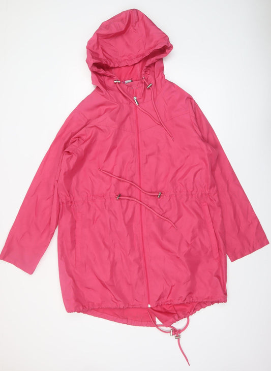 Womens UK Size 16 Yours Clothing Pink Anorak Coat