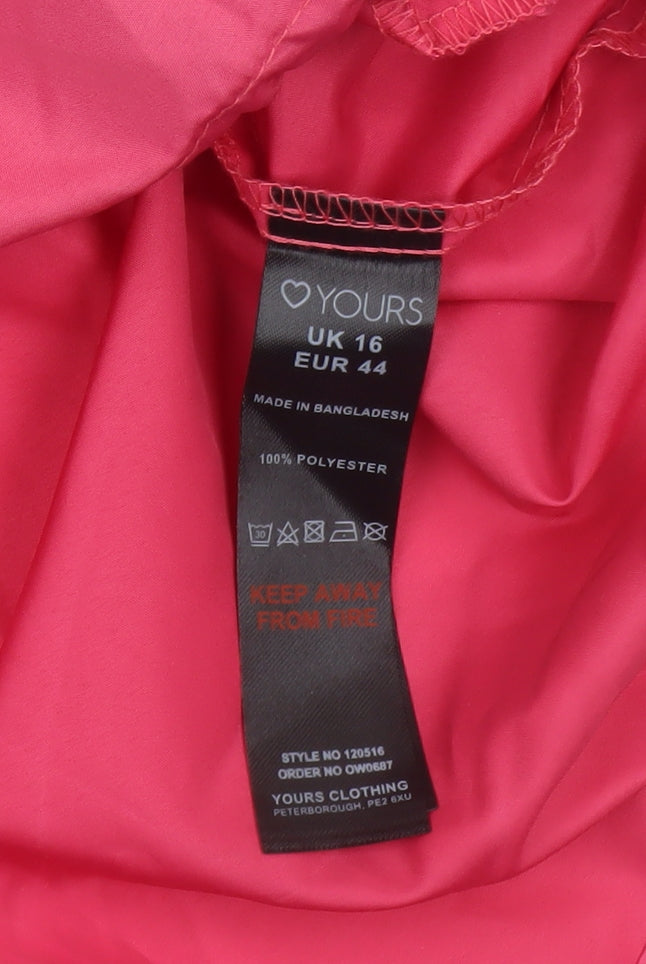 Womens UK Size 16 Yours Clothing Pink Anorak Coat