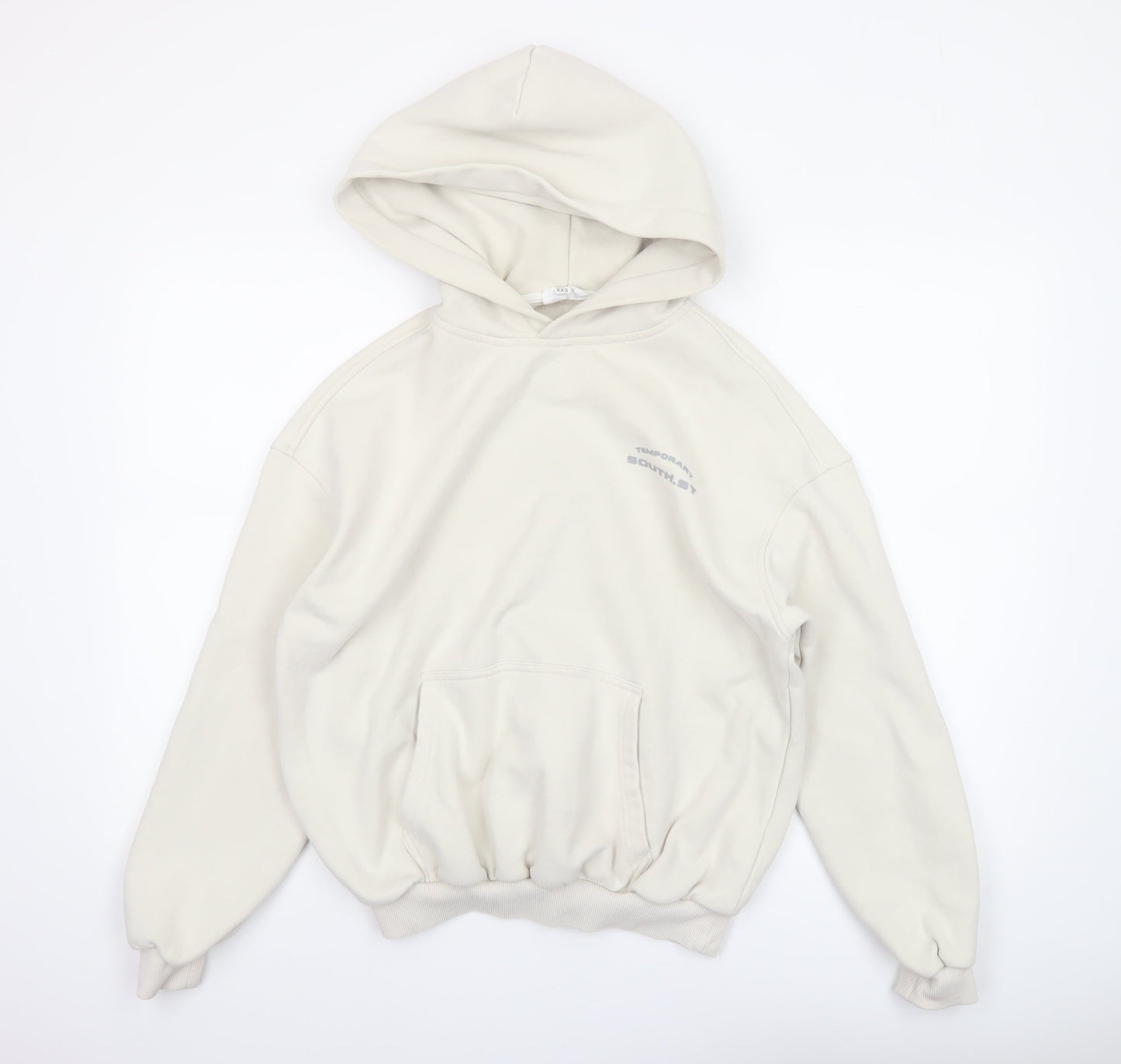 Womens UK Size 2XS SOUTH.ST Beige Pullover Hoodie