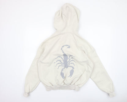 Womens UK Size 2XS SOUTH.ST Beige Pullover Hoodie