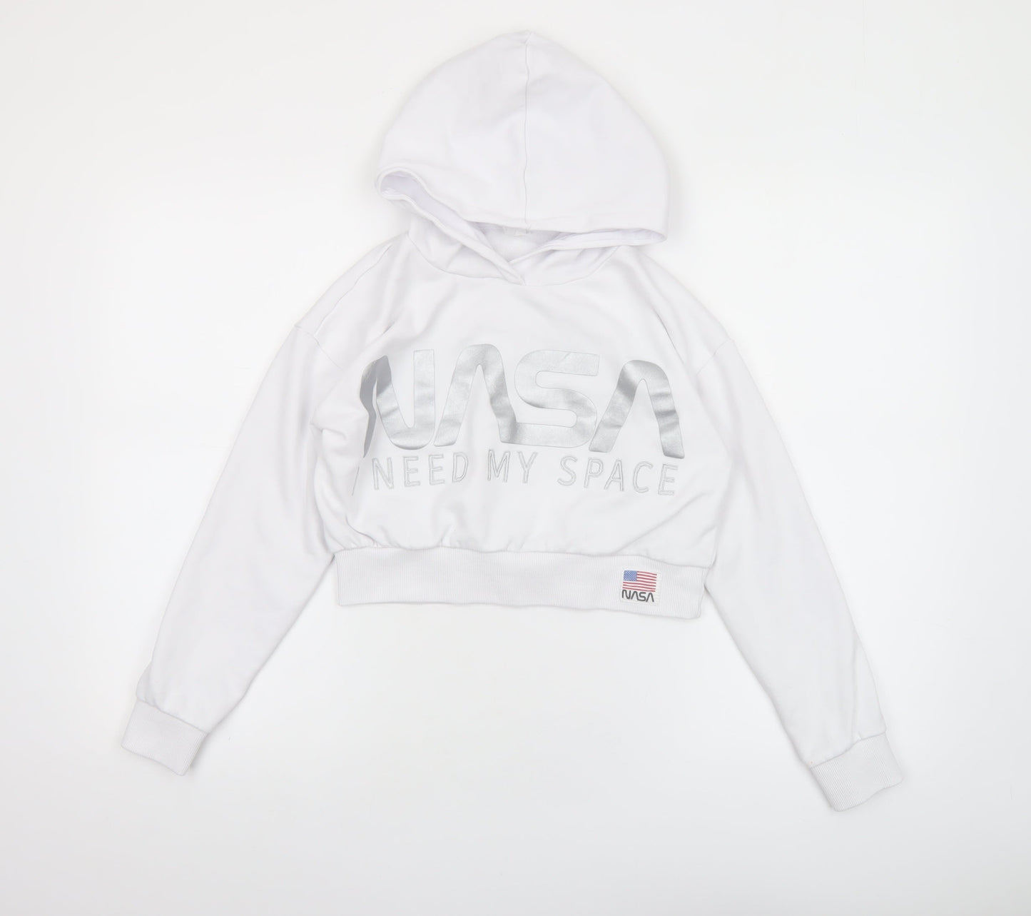 Girls UK Size 13-14 Years Cool Club White Pullover Hoodie