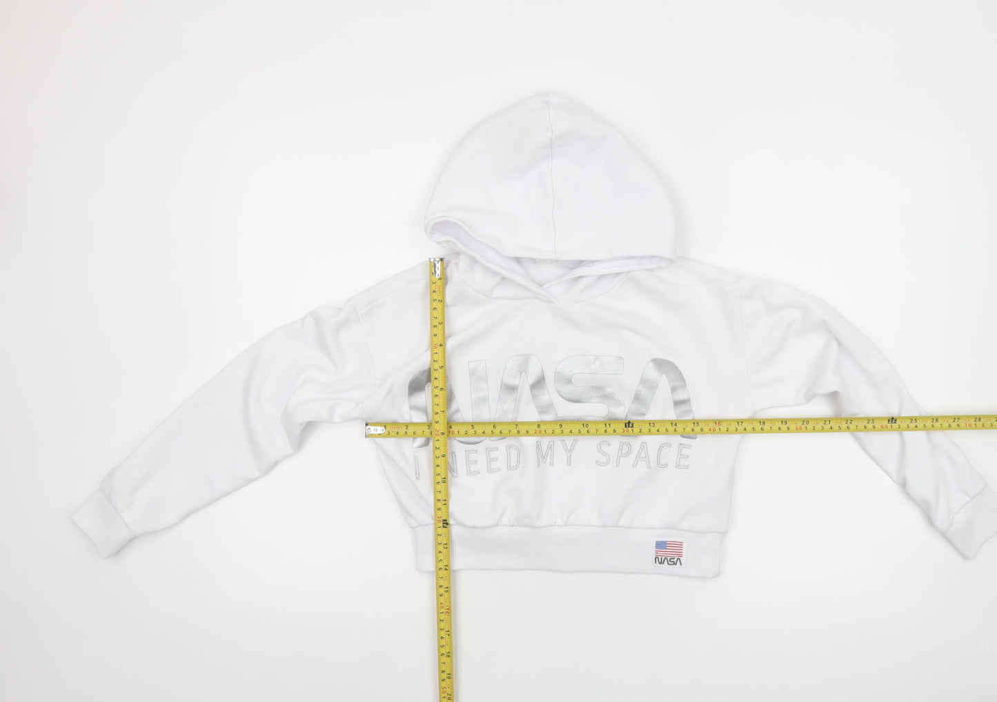 Girls UK Size 13-14 Years Cool Club White Pullover Hoodie