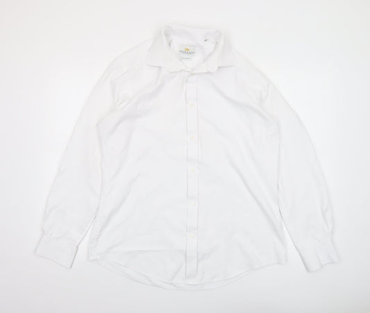 Mens UK Collar Size 16 Taylor & Hunt Smart White  Dress Shirt