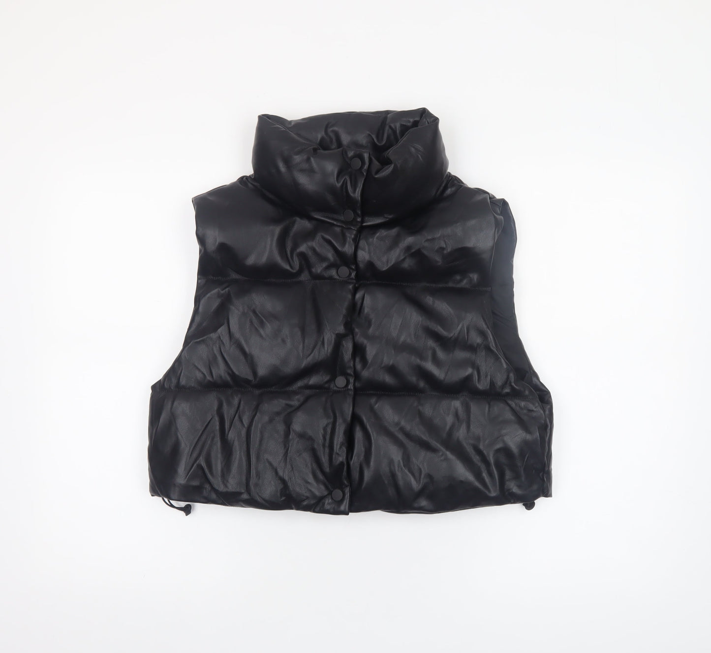 Womens UK Size M Stradivarius Black Puffer Jacket