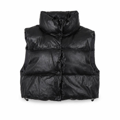 Womens UK Size M Stradivarius Black Puffer Jacket