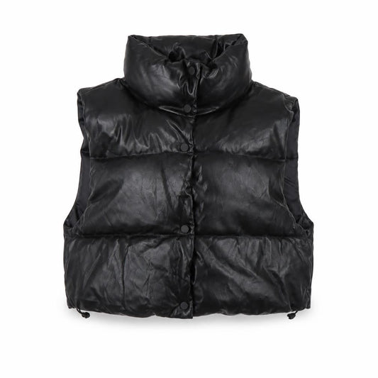 Womens UK Size M Stradivarius Black Puffer Jacket