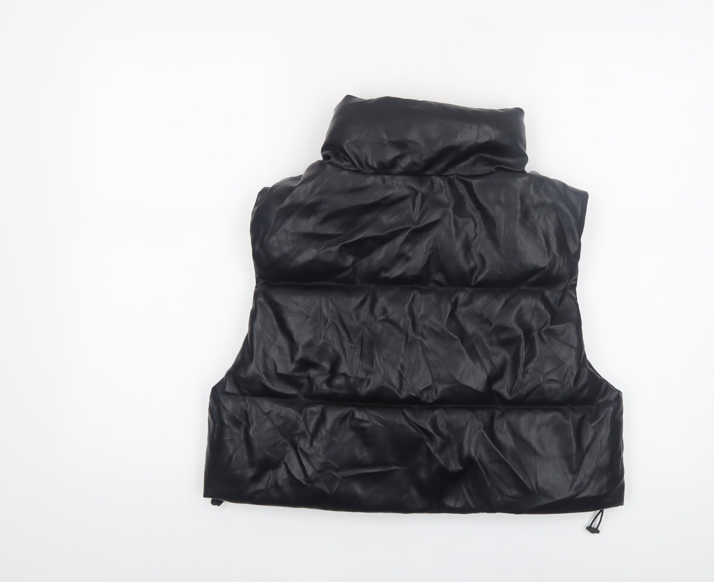 Womens UK Size M Stradivarius Black Puffer Jacket