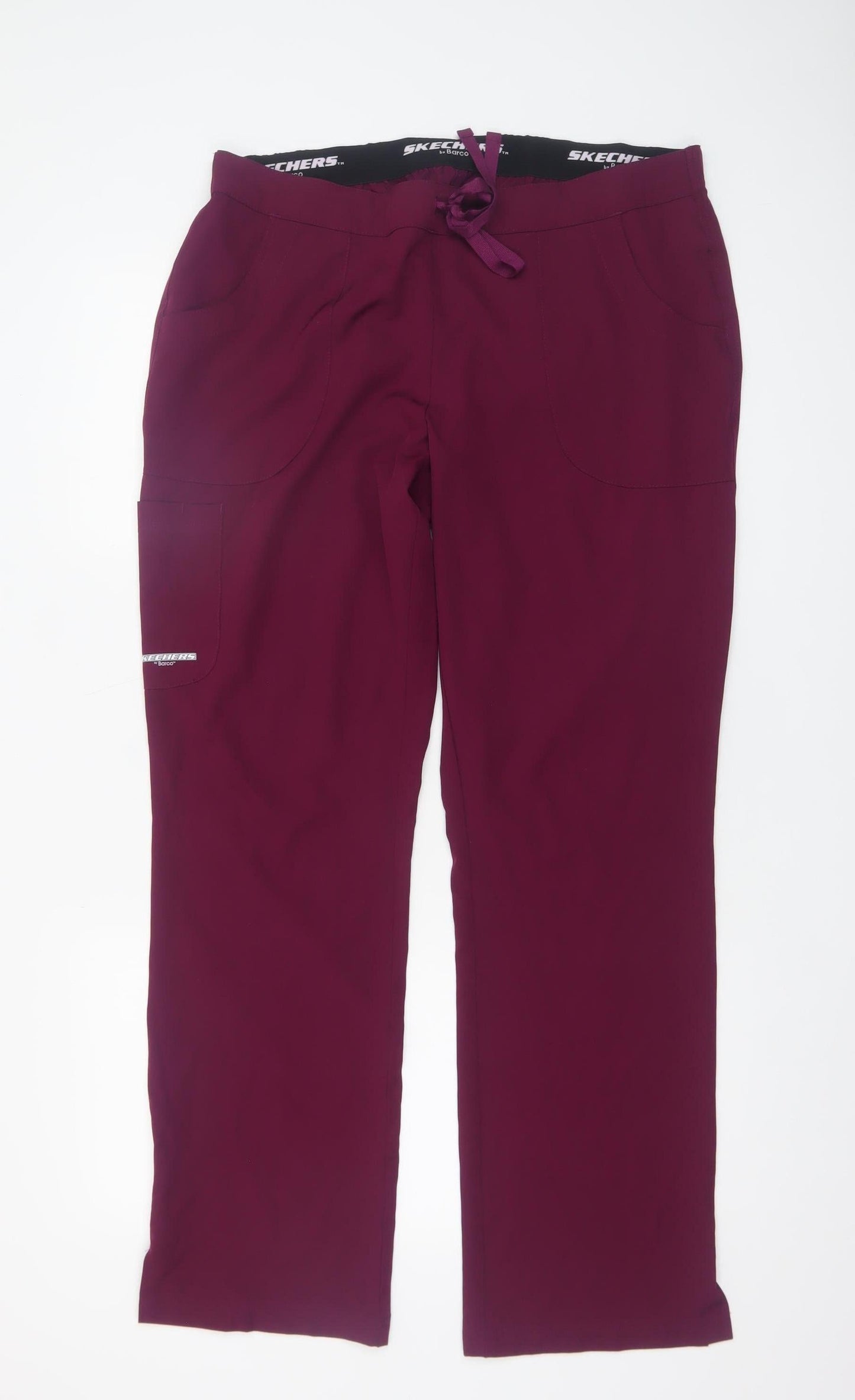 Womens UK Size L Skechers Regular Fit Workwear Casual Travel Red Trousers