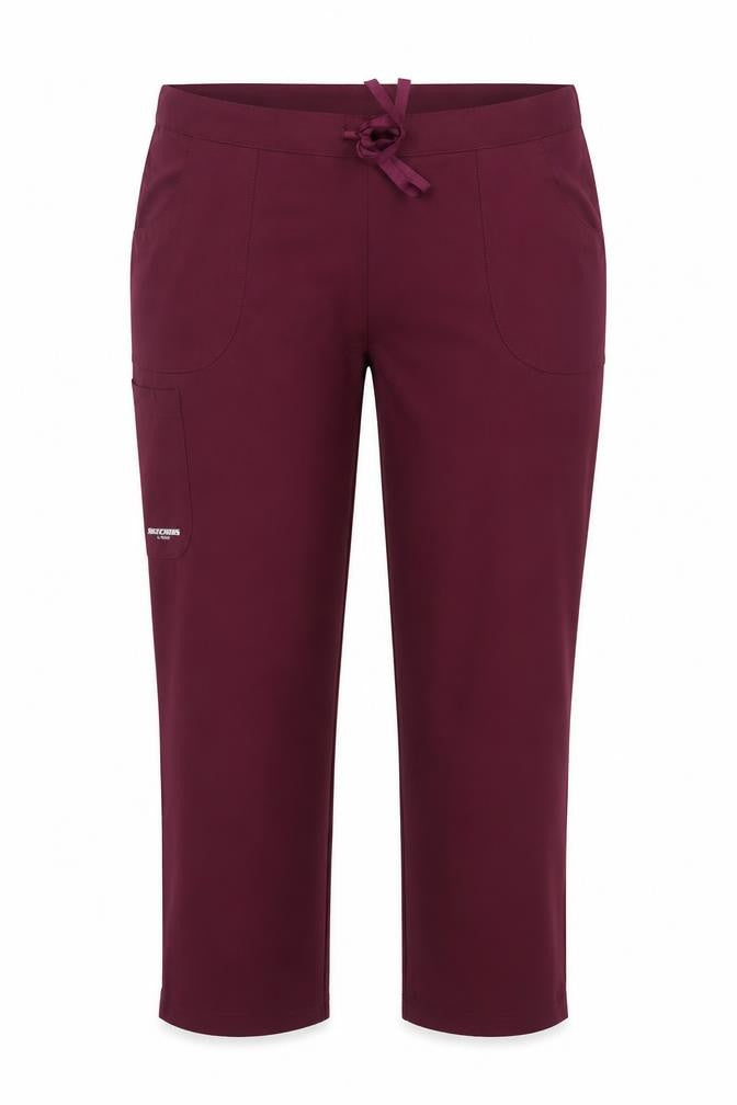 Womens UK Size L Skechers Regular Fit Workwear Casual Travel Red Trousers