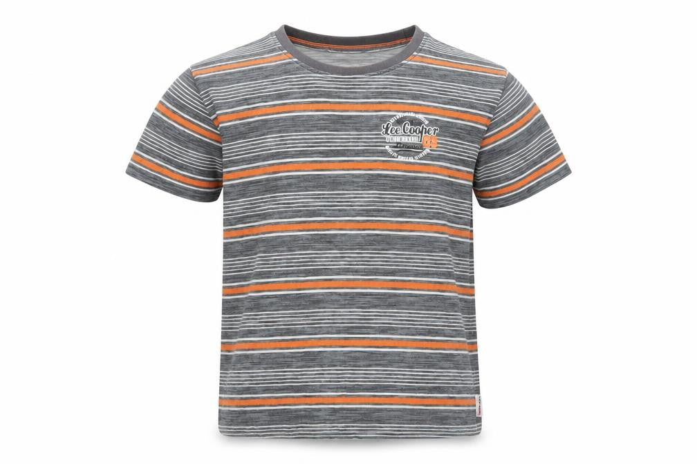 Boys UK Size 9-10 Years Lee Cooper Grey Basic T-Shirt