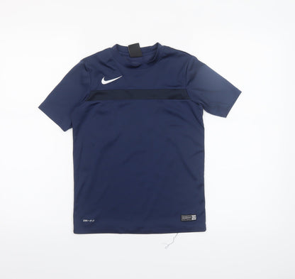 Nike Boys Blue Dri-FIT Short Sleeve Football Training T-Shirt 8-10 Yrs
