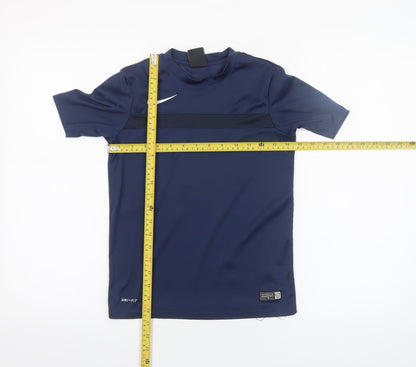 Nike Boys Blue Dri-FIT Short Sleeve Football Training T-Shirt 8-10 Yrs