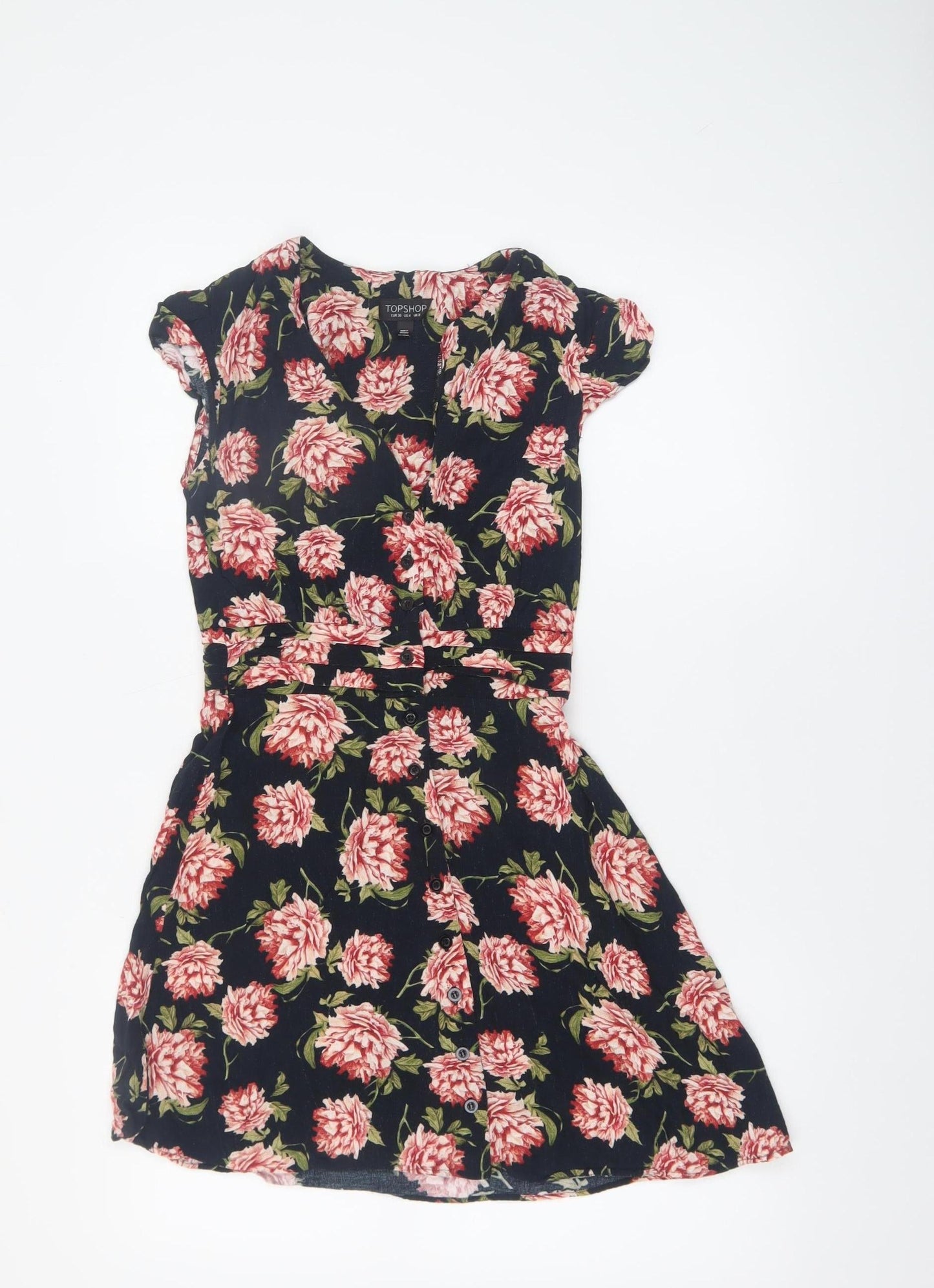 Womens UK Size 8 Topshop Fit & Flare Dress