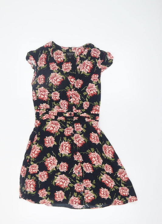Womens UK Size 8 Topshop Fit & Flare Dress