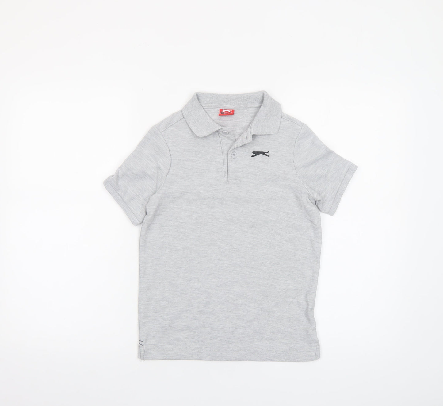 Boys UK Size 9-10 Years Slazenger Grey Basic Polo
