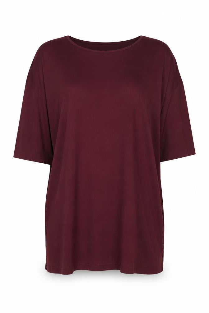 Womens UK Size S Hush Red Basic T-Shirt