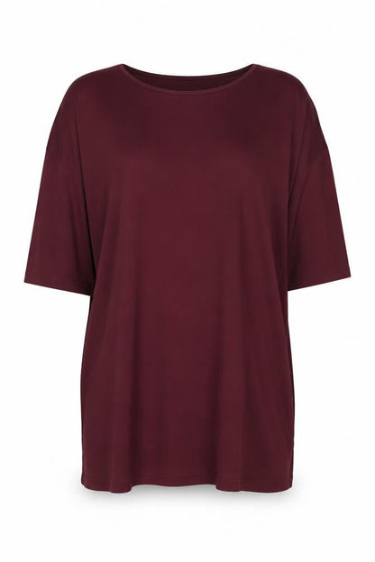 Womens UK Size S Hush Red Basic T-Shirt