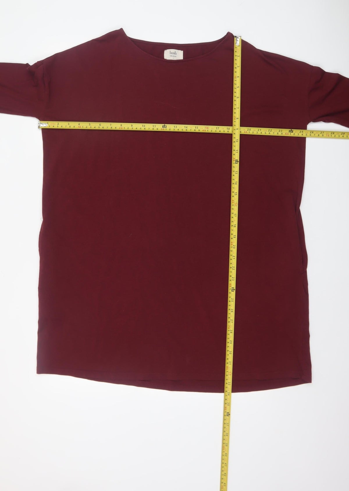 Womens UK Size S Hush Red Basic T-Shirt