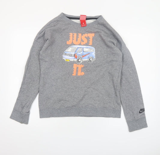 Womens UK Size 16 Nike Grey Pullover Sweatshirt