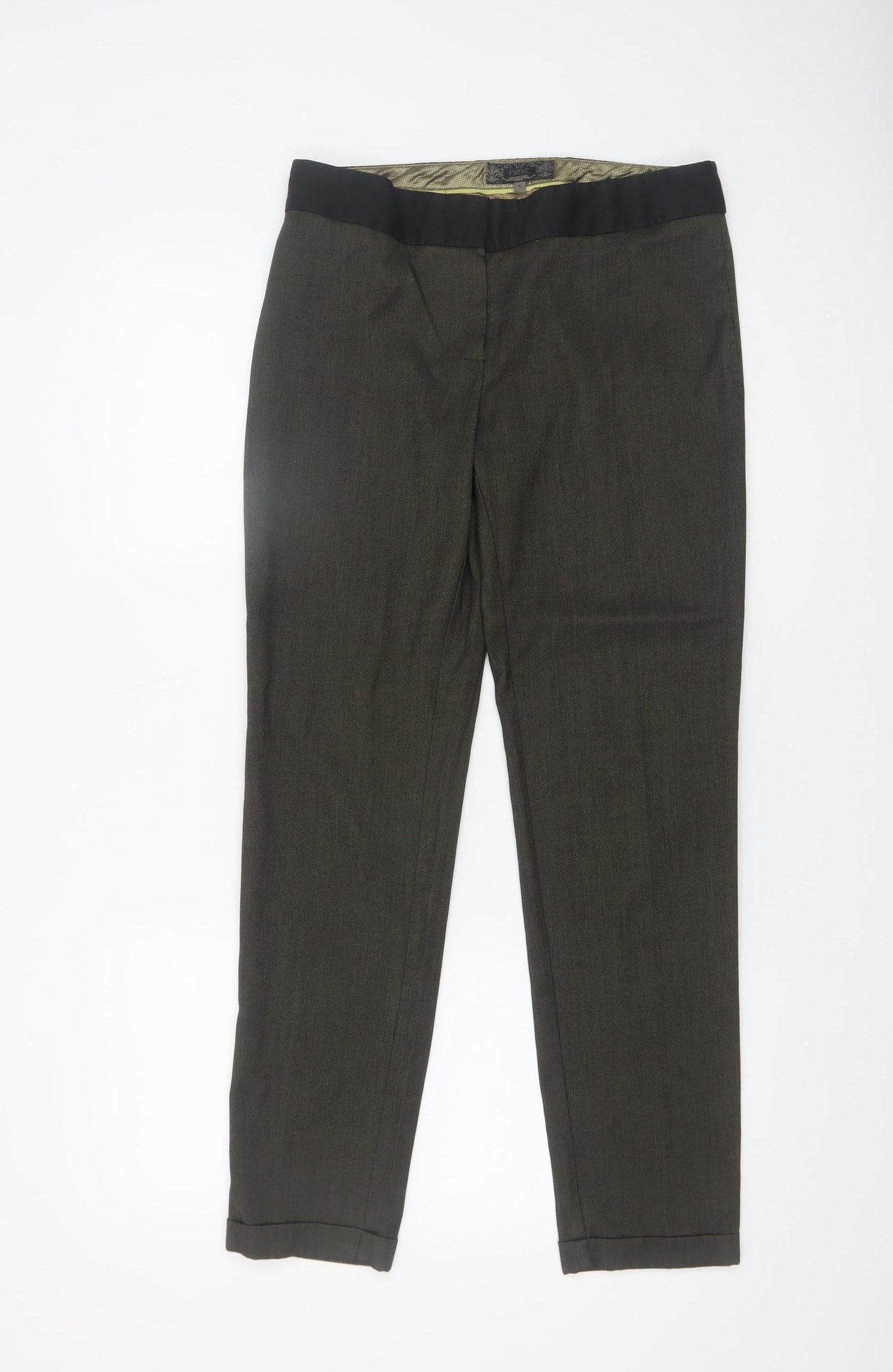 Womens UK Size 10 NEXT Slim Fit Dress Pants Brown Trousers
