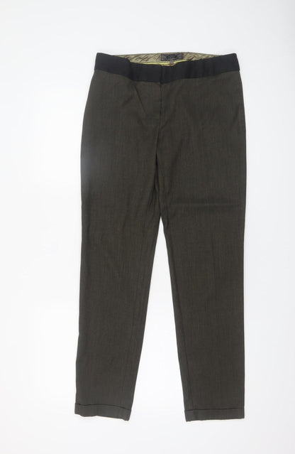 Womens UK Size 10 NEXT Slim Fit Dress Pants Brown Trousers