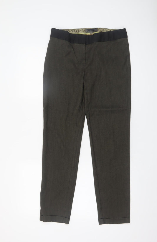 Womens UK Size 10 NEXT Slim Fit Dress Pants Brown Trousers
