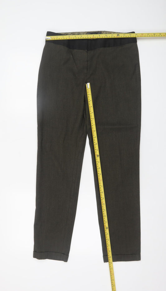 Womens UK Size 10 NEXT Slim Fit Dress Pants Brown Trousers