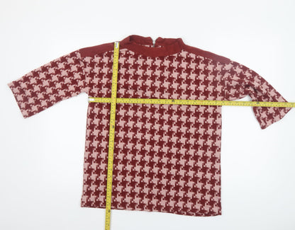 Womens UK Size 10 NEXT Red Tunic Blouse