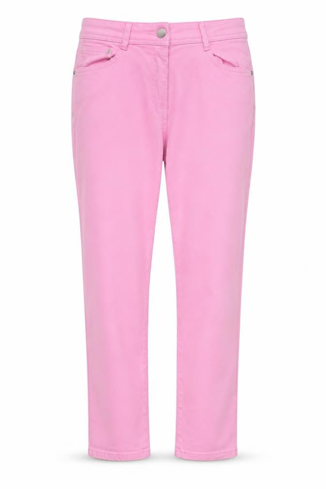 Womens UK Size 10 NEXT Slim Fit Straight Pink Jeans