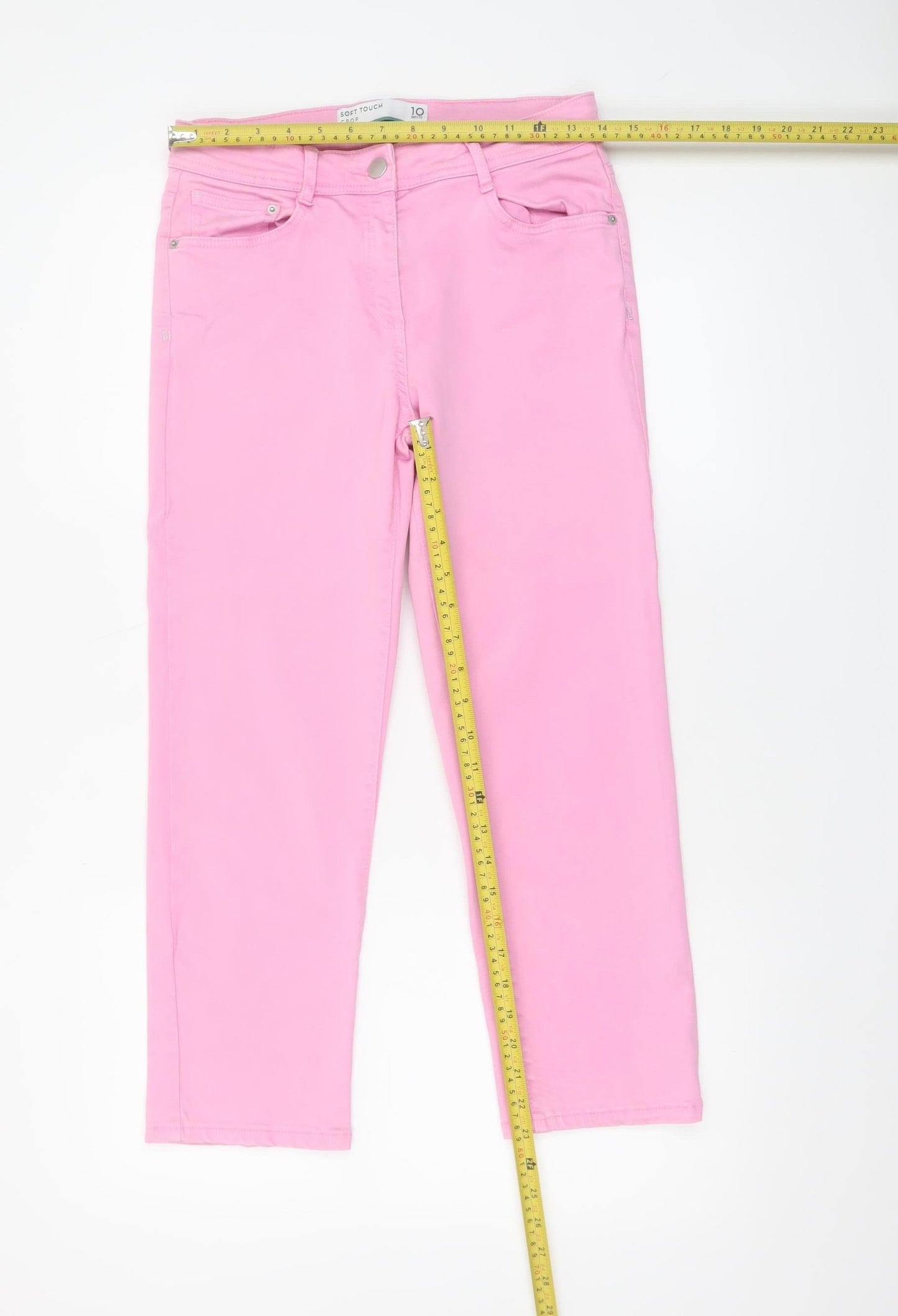 Womens UK Size 10 NEXT Slim Fit Straight Pink Jeans