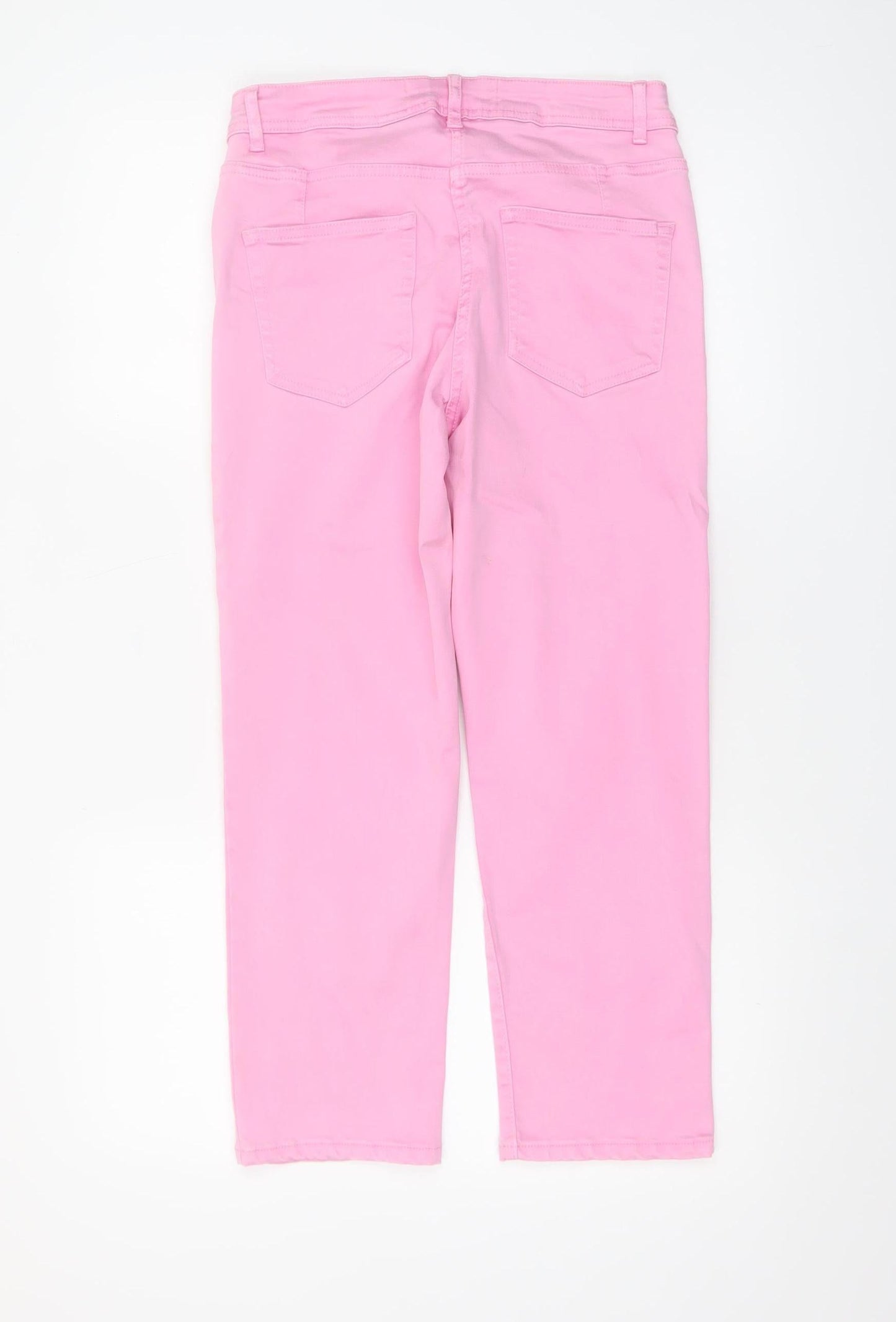 Womens UK Size 10 NEXT Slim Fit Straight Pink Jeans