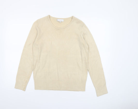 Womens UK Size 12 Debenhams Beige Pullover Jumper