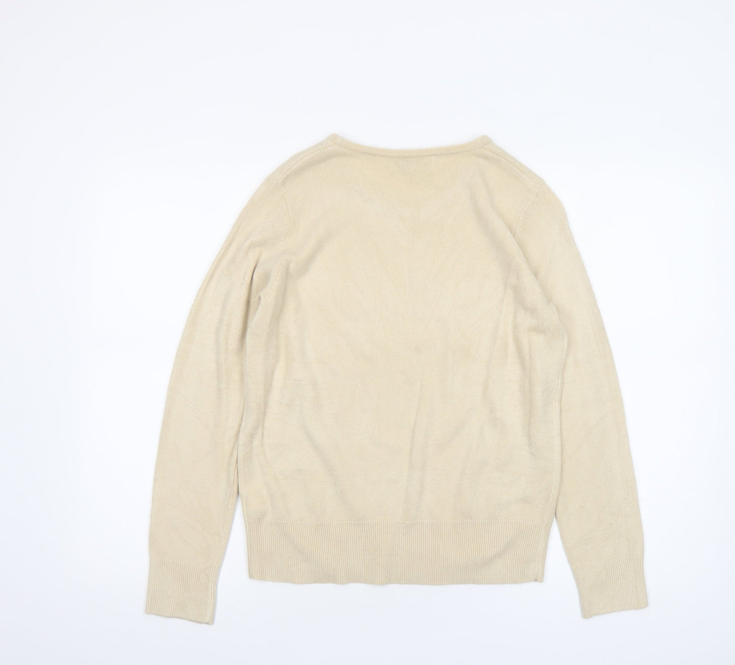 Womens UK Size 12 Debenhams Beige Pullover Jumper