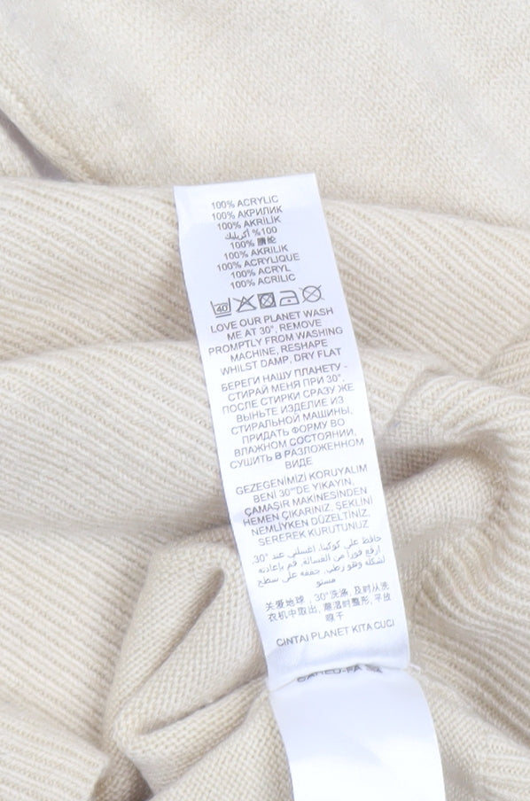 Womens UK Size 12 Debenhams Beige Pullover Jumper