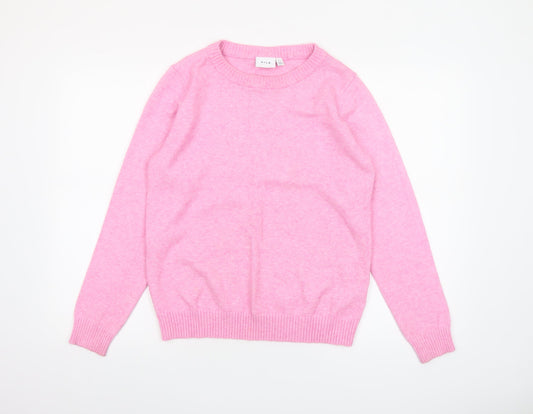 Womens UK Size 12 VILA Pink Pullover Jumper