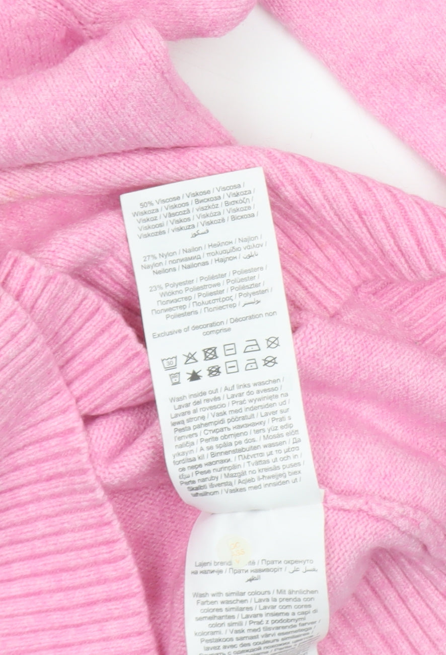 Womens UK Size 12 VILA Pink Pullover Jumper